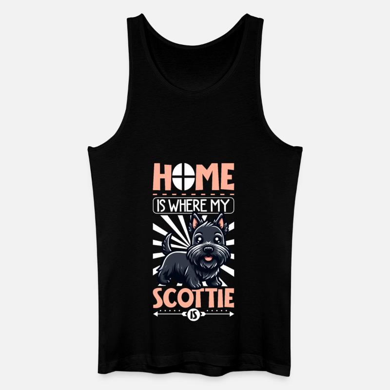 Zuhause - Scottish Terrier - Männer Bio Tank Top - Schwarz