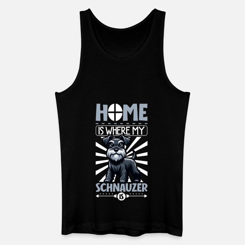 Zuhause - Schnauzer - Männer Bio Tank Top - Schwarz