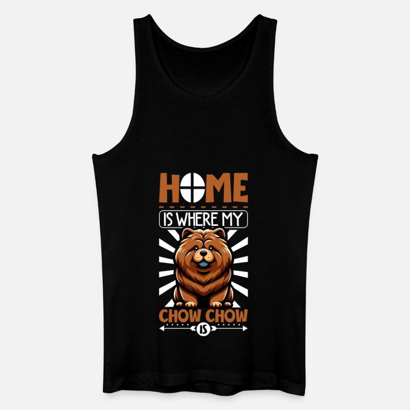Zuhause - Chow Chow - Männer Bio Tank Top - Schwarz