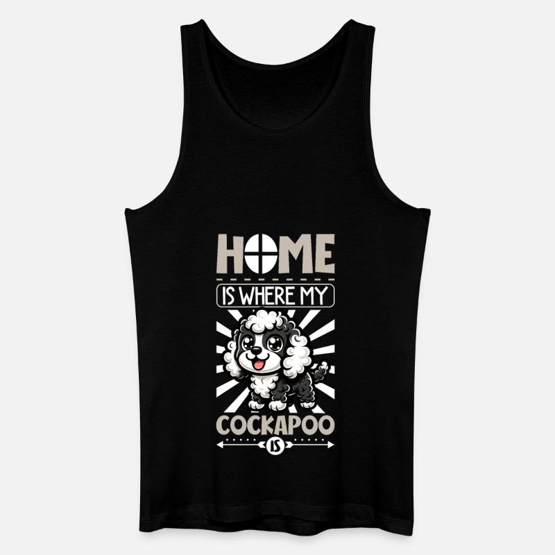 Zuhause - Cockapoo - Männer Bio Tank Top - Schwarz