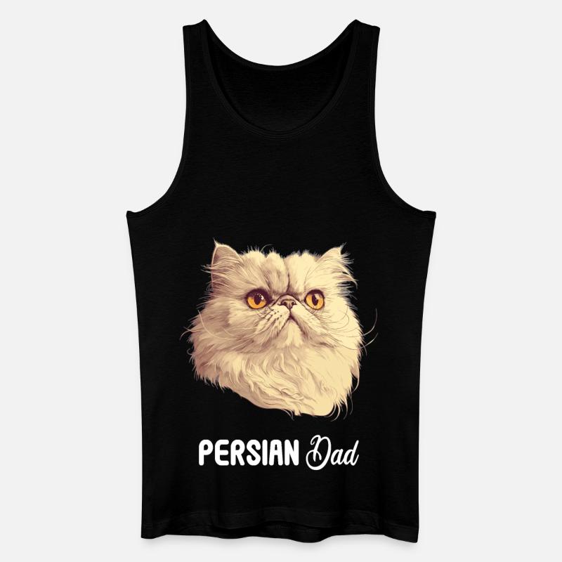 Persian Cat Perserkatze - Männer Bio Tank Top - Schwarz