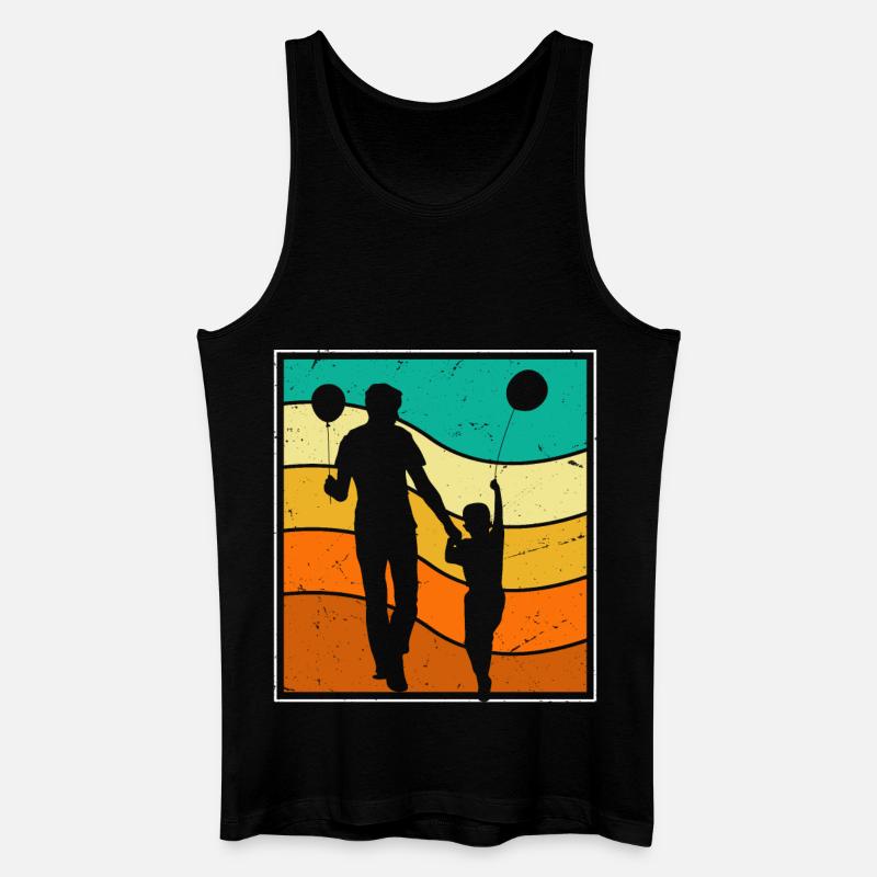 Papa - Männer Bio Tank Top - Schwarz