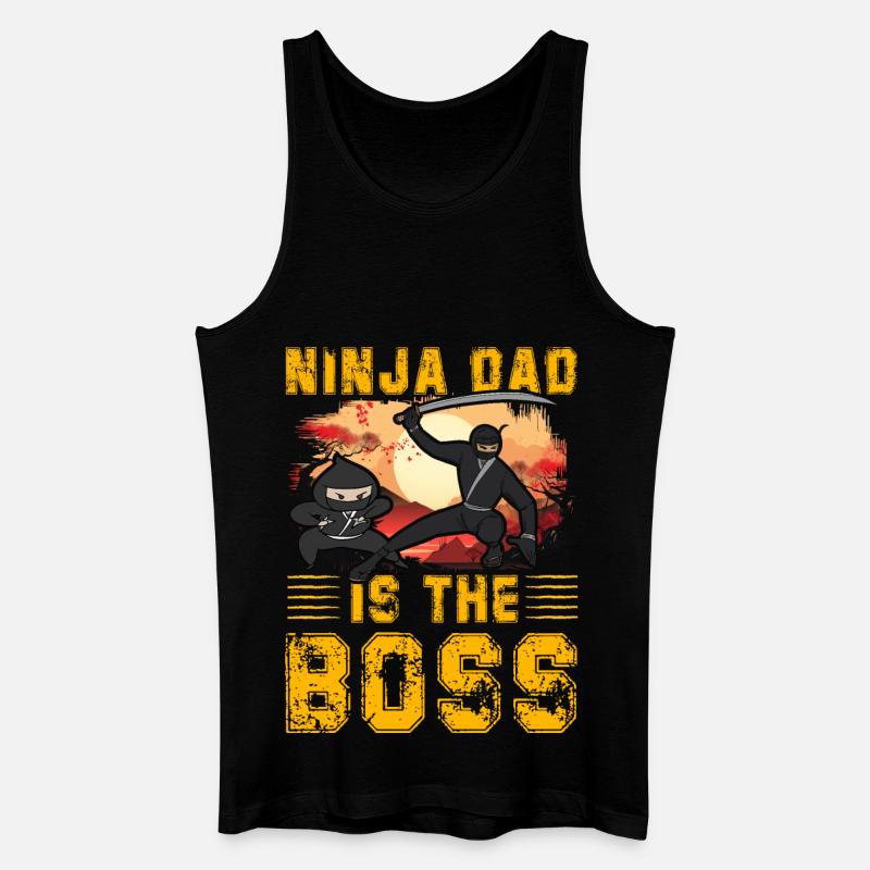 Ninja Dad ist der Häuptling - Männer Bio Tank Top - Schwarz