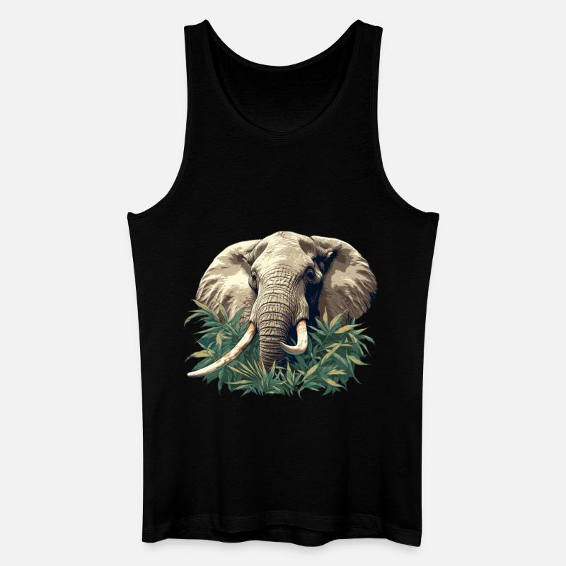 Elefanten Elefant - Männer Bio Tank Top - Schwarz