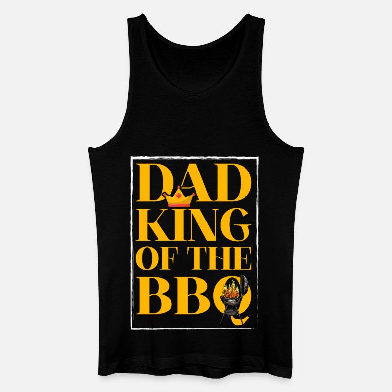 Papa König des Grillens - Männer Bio Tank Top - Schwarz