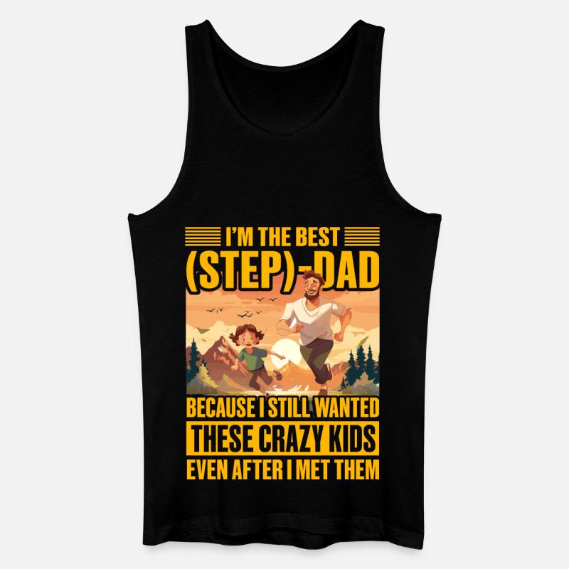 Ich bin der beste Stiefvater - Männer Bio Tank Top - Schwarz