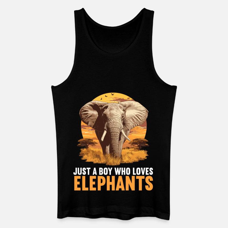 Elefanten Elefant - Männer Bio Tank Top - Schwarz