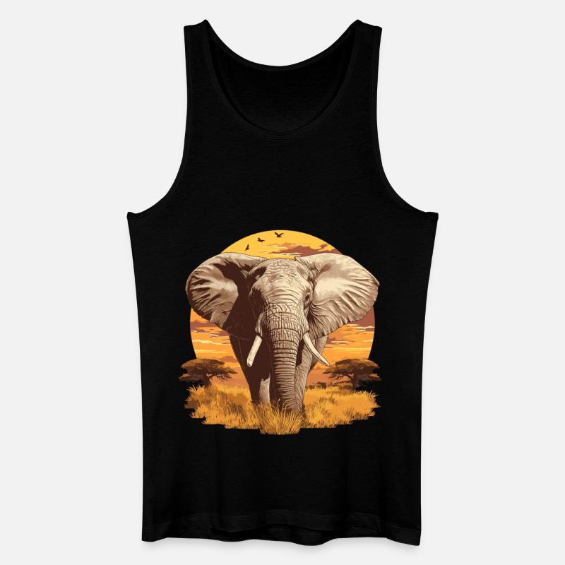 Éléphant Éléphant - Débardeur bio Homme - noir