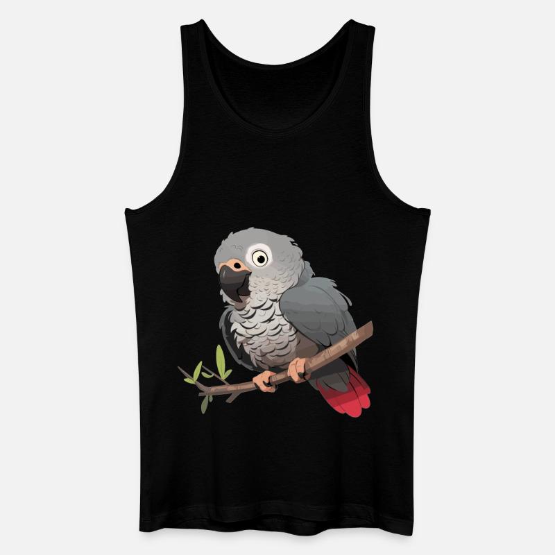 Graupapageien Graupapagei - Männer Bio Tank Top - Schwarz