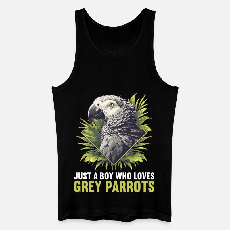 Graupapageien Graupapagei - Männer Bio Tank Top - Schwarz