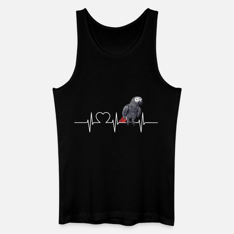 Graupapageien Graupapagei - Männer Bio Tank Top - Schwarz