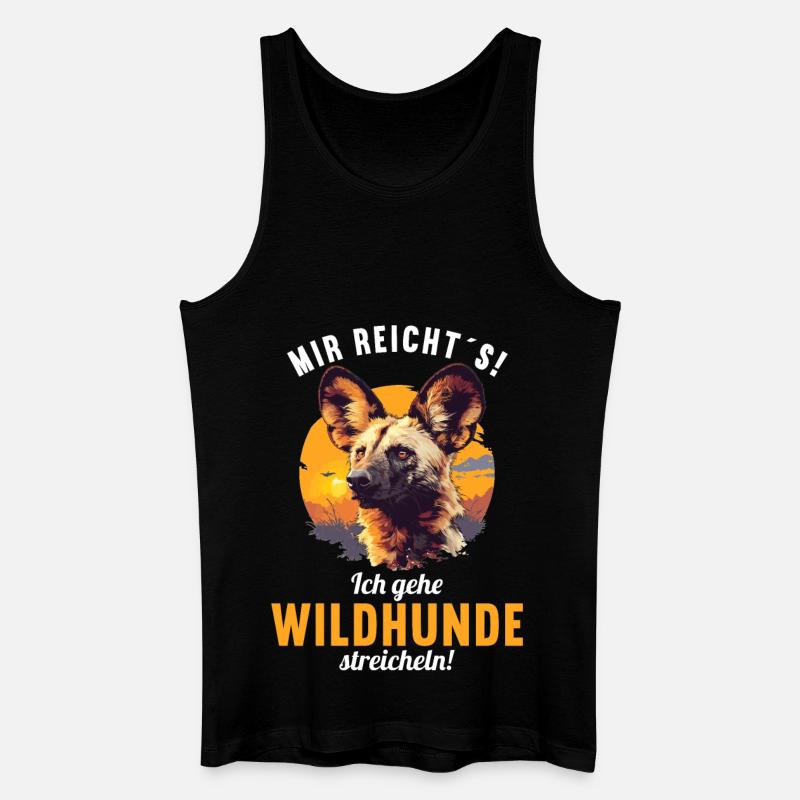 Wildhunde Wildhund - Männer Bio Tank Top - Schwarz