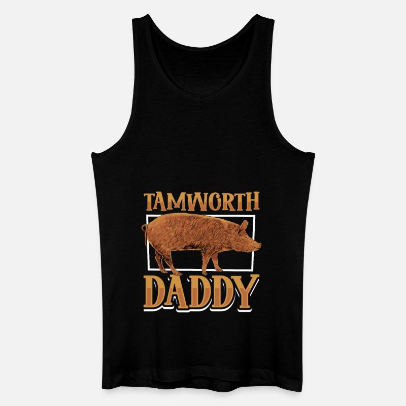 Tamworth Schwein Papa - Männer Bio Tank Top - Schwarz