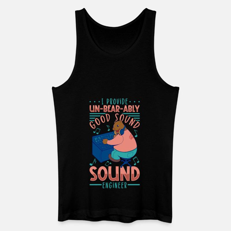 Bärenstarker Sound - Tontechniker - Männer Bio Tank Top - Schwarz