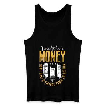 Vintage Vacuum Tubes Collection - Tube Valve - Men’s Organic Tank Top - black - Front