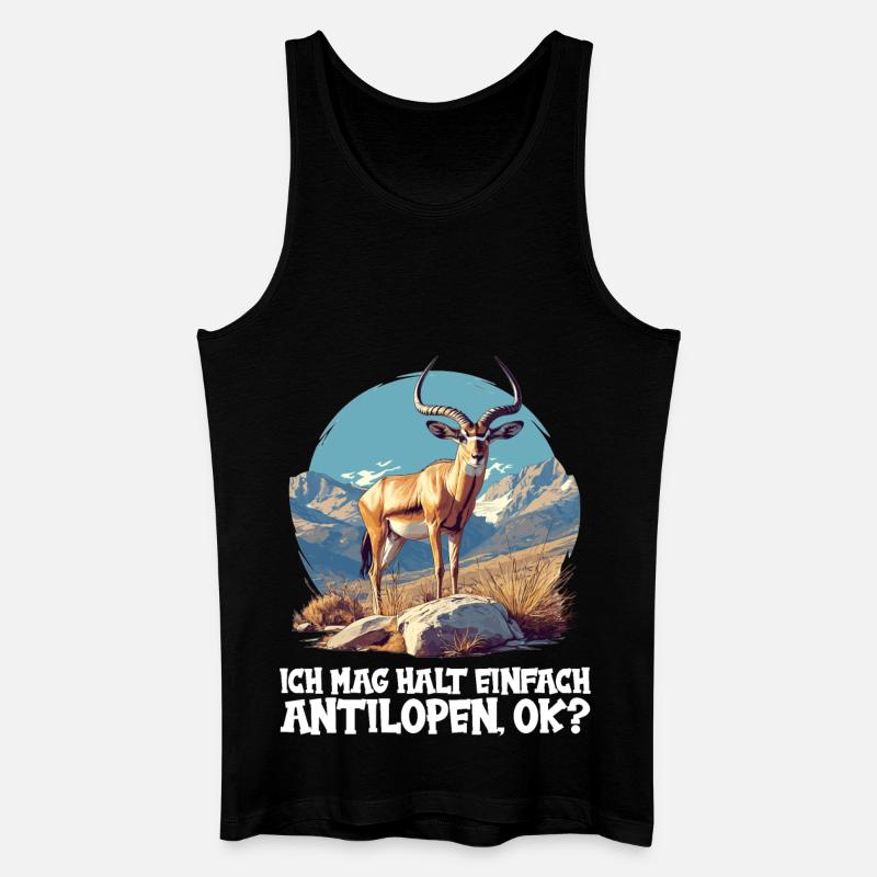 Antelope Antilopen Antilope - Männer Bio Tank Top - Schwarz