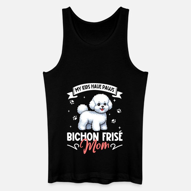 Bichon Frisé Mama - Männer Bio Tank Top - Schwarz
