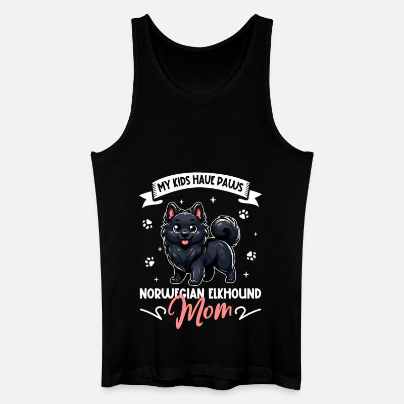 Norwegischer Elchhund Mama - Männer Bio Tank Top - Schwarz