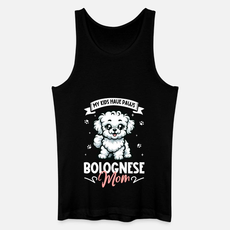 Bologneser Mama - Männer Bio Tank Top - Schwarz