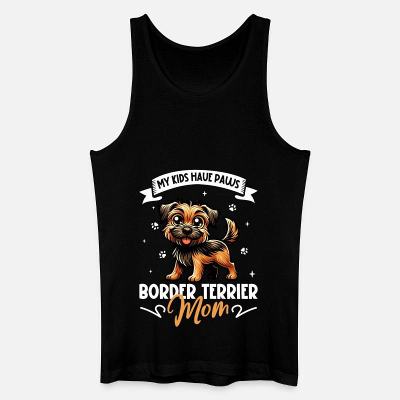 Border Terrier Mom - Men’s Organic Tank Top - black