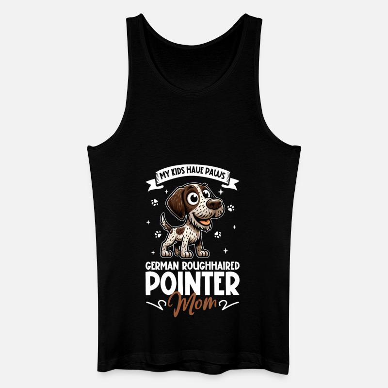 Deutsch Stichelhaar Mama - Männer Bio Tank Top - Schwarz