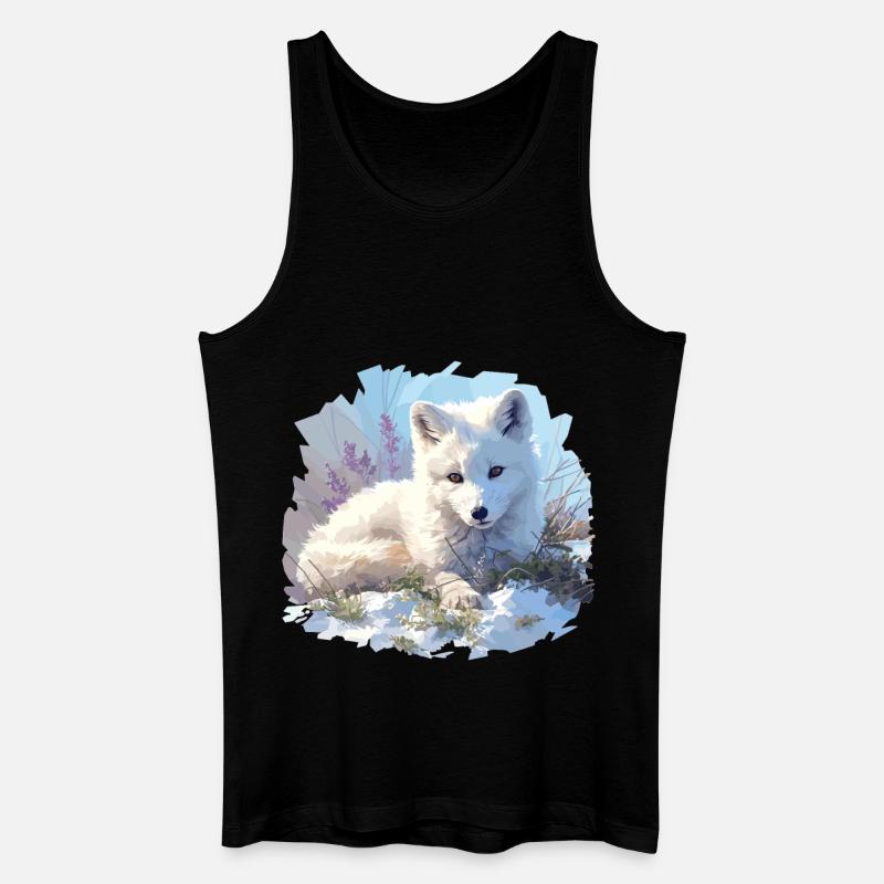 Arctic Fox Polarfüchse Polarfuchs - Männer Bio Tank Top - Schwarz