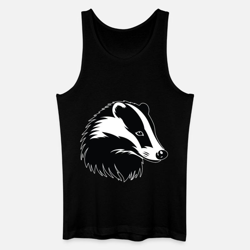 Badger Dachse Dachs - Männer Bio Tank Top - Schwarz
