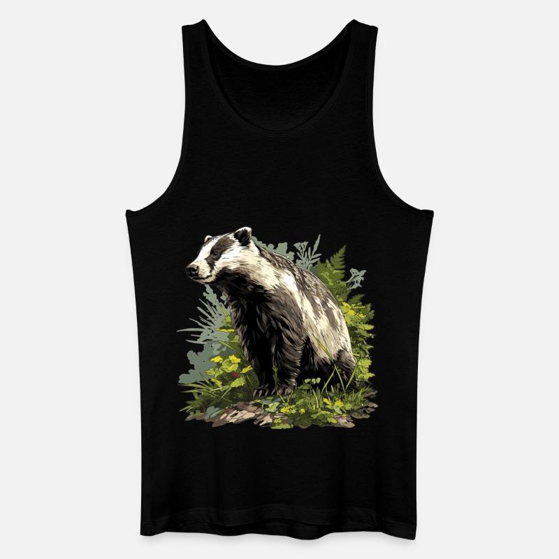 Badger Dachse Dachs - Männer Bio Tank Top - Schwarz