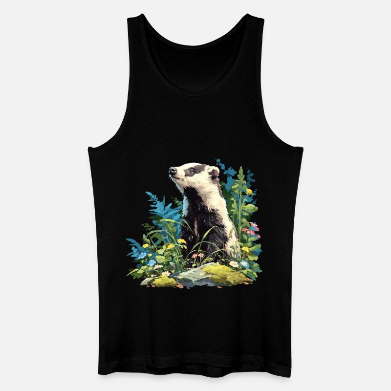 Badger Dachse Dachs - Männer Bio Tank Top - Schwarz