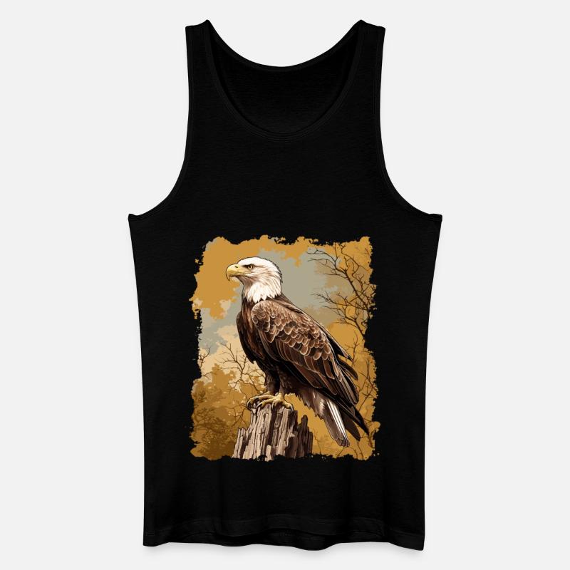 Bald Eagle Weißkopfseeadler - Männer Bio Tank Top - Schwarz