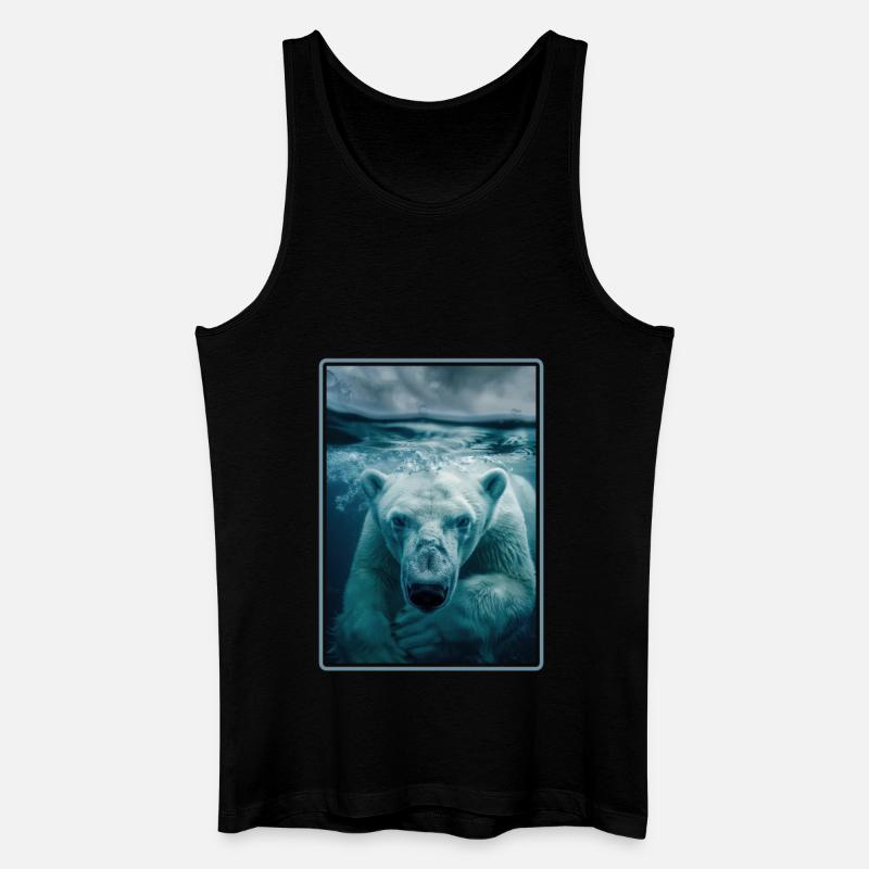 Polar Bear Eisbären Eisbär - Männer Bio Tank Top - Schwarz