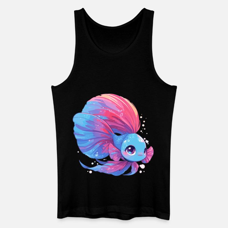 Bettas Betta Fisch Betta - Männer Bio Tank Top - Schwarz