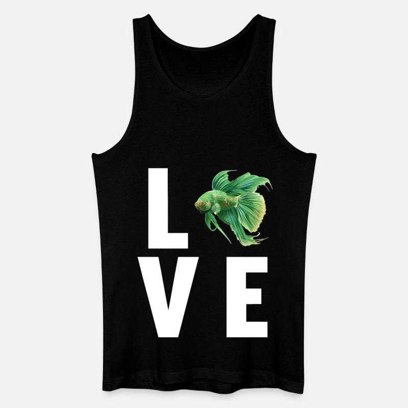 Bettas Betta Fisch Betta - Männer Bio Tank Top - Schwarz