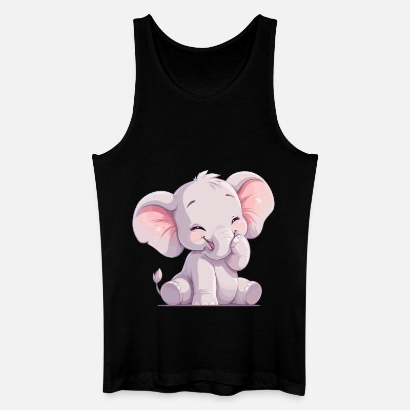 Elephant Elefanten Elefant - Männer Bio Tank Top - Schwarz