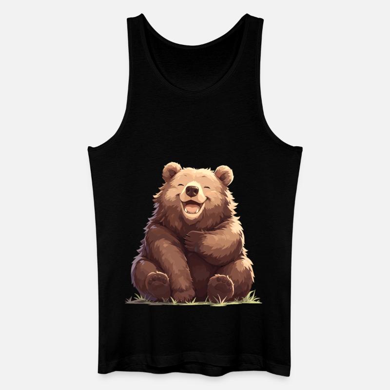 Bear Bären Bär - Männer Bio Tank Top - Schwarz