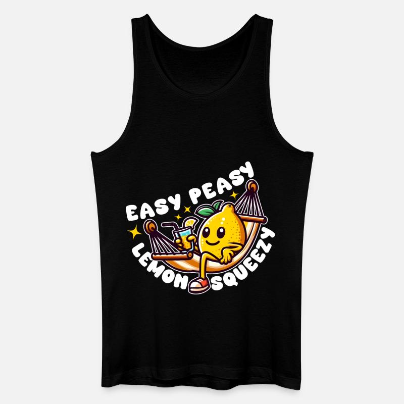 EASY PEASY LEMON SQUEEZY - Men’s Organic Tank Top - black