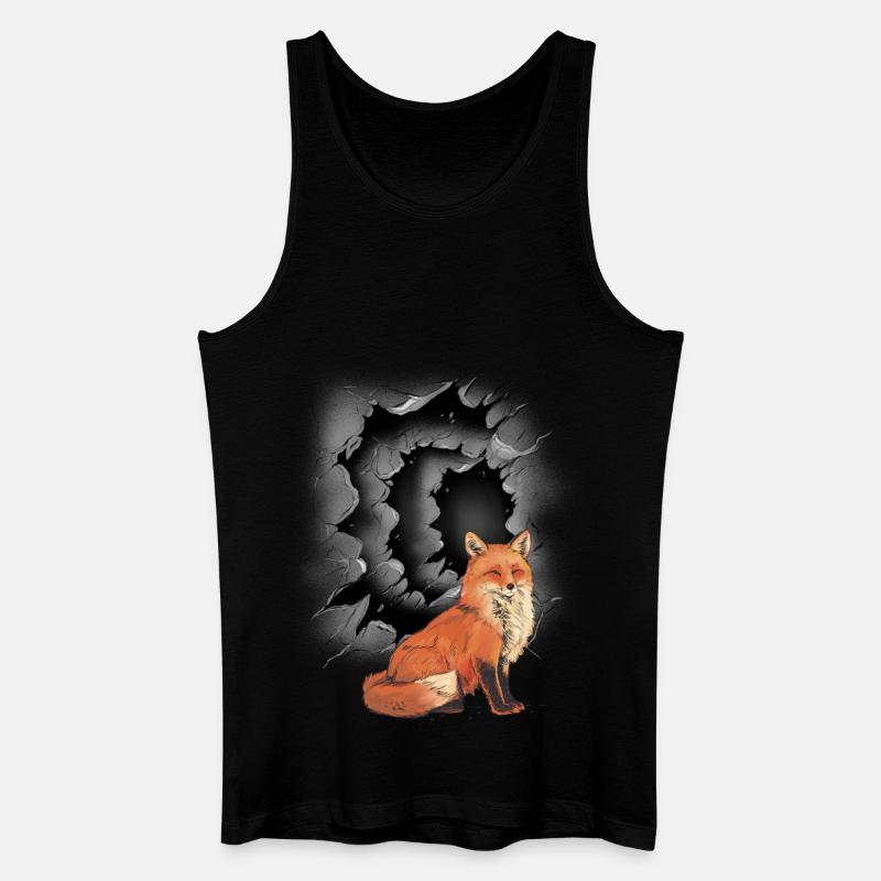 Fuchs Füchse Kind Kinder Märchenfigur - Männer Bio Tank Top - Schwarz