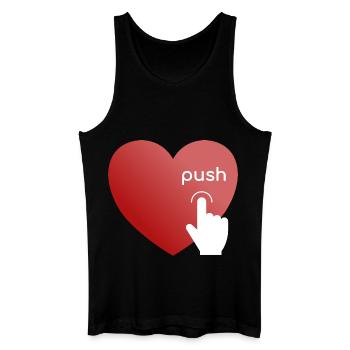 Push my Heart - Men’s Organic Tank Top - black - Front