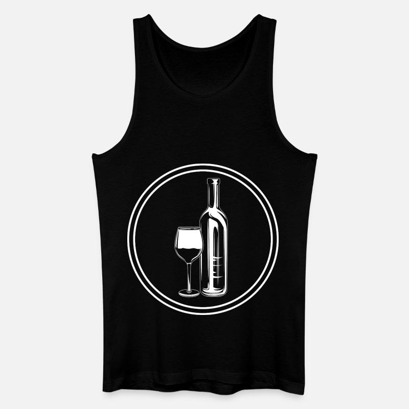 Wein Icon - Männer Bio Tank Top - Schwarz