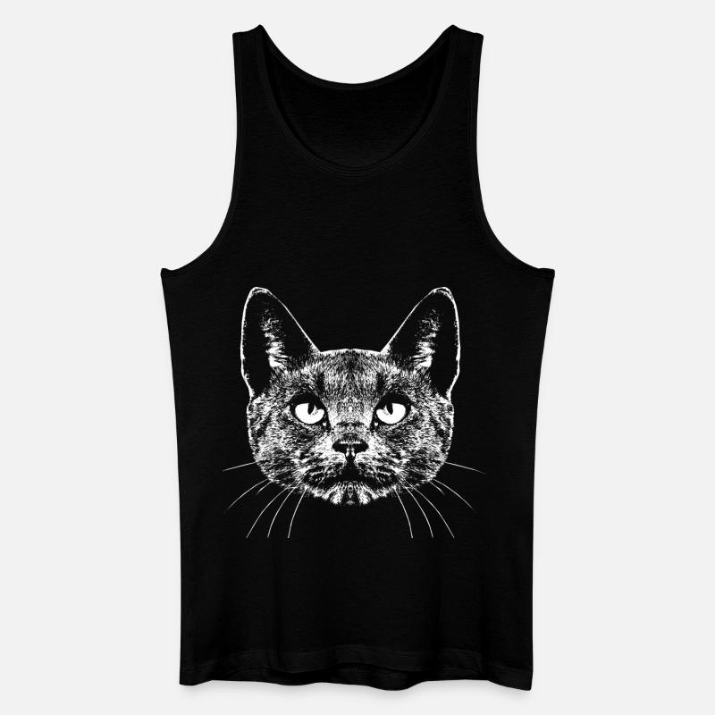 Katze / Portrait - Männer Bio Tank Top - Schwarz