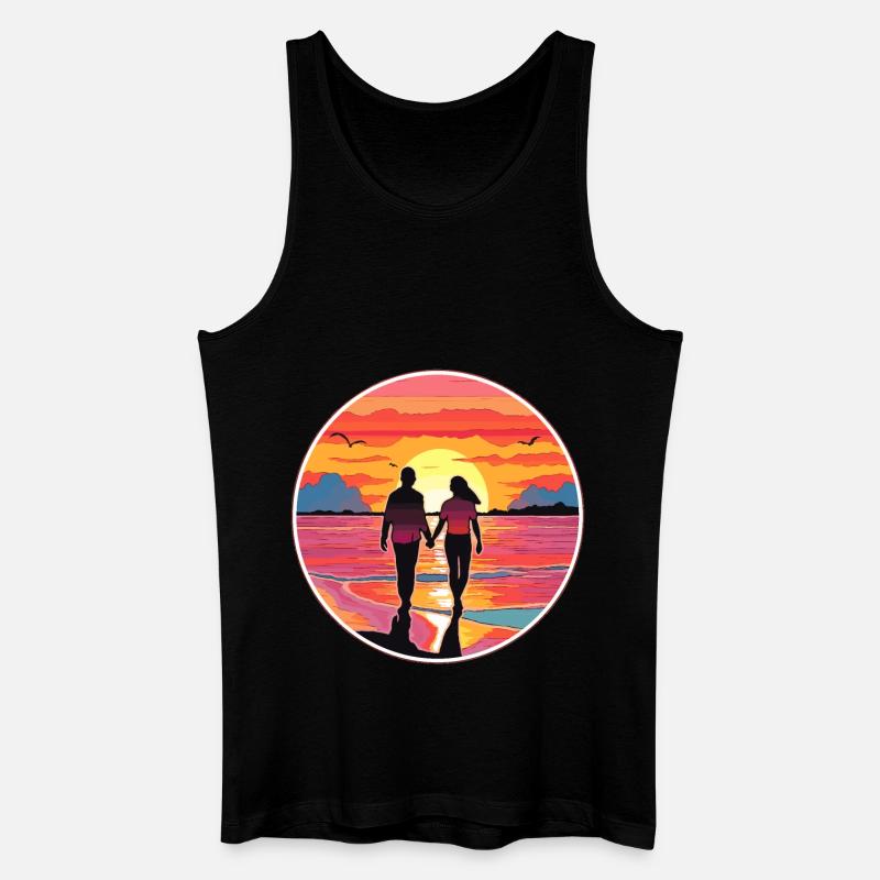 Ozean Der Liebe - Männer Bio Tank Top - Schwarz