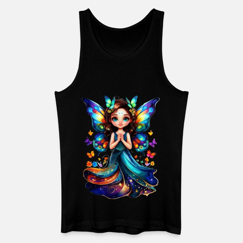 Bezaubernde Schmetterlingsfee - Männer Bio Tank Top - Schwarz