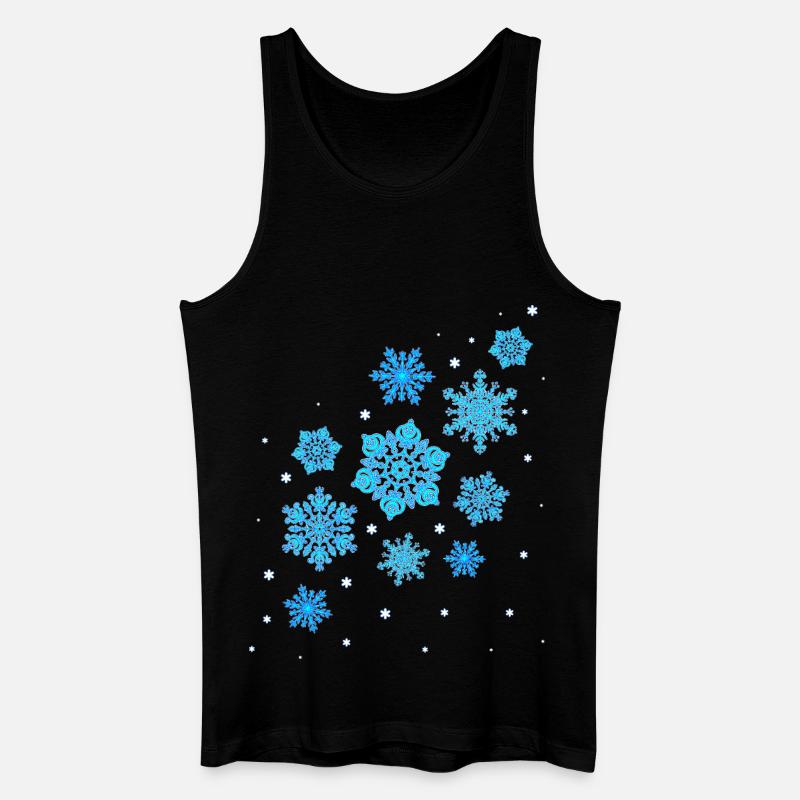 Schneeflocken Mandala - Männer Bio Tank Top - Schwarz