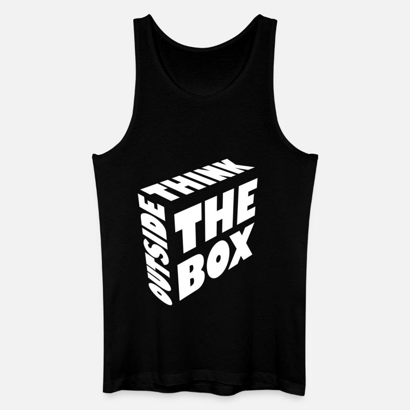 Think outside the box - Männer Bio Tank Top - Schwarz