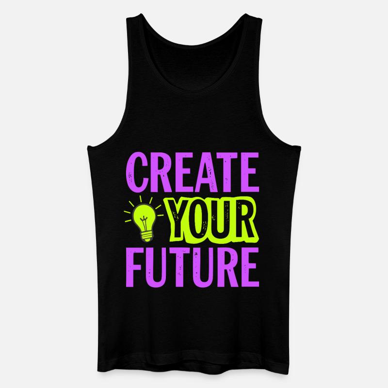 Create Your Future Glühbirne - Männer Bio Tank Top - Schwarz