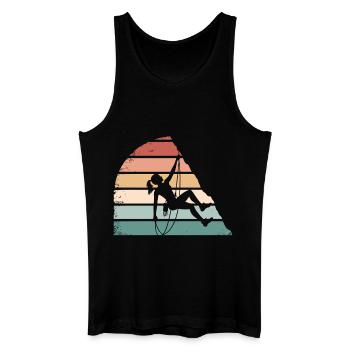 Climbing Girl – Empowered Women on the Rocks - Männer Bio Tank Top - Schwarz - Vorne