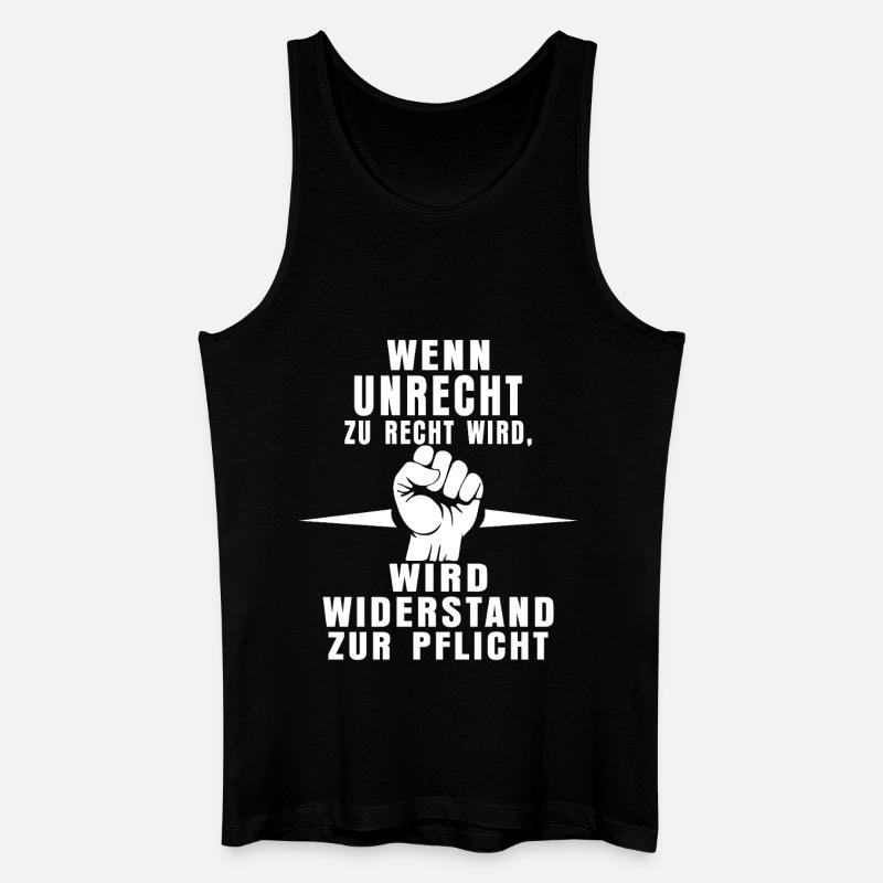 Pligt til oprør - Økologisk tanktop til mænd - sort