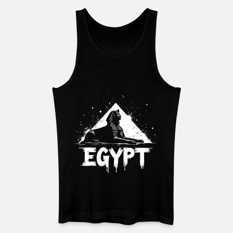 Pyramide du Sphinx d’Égypte - Débardeur bio Homme - noir