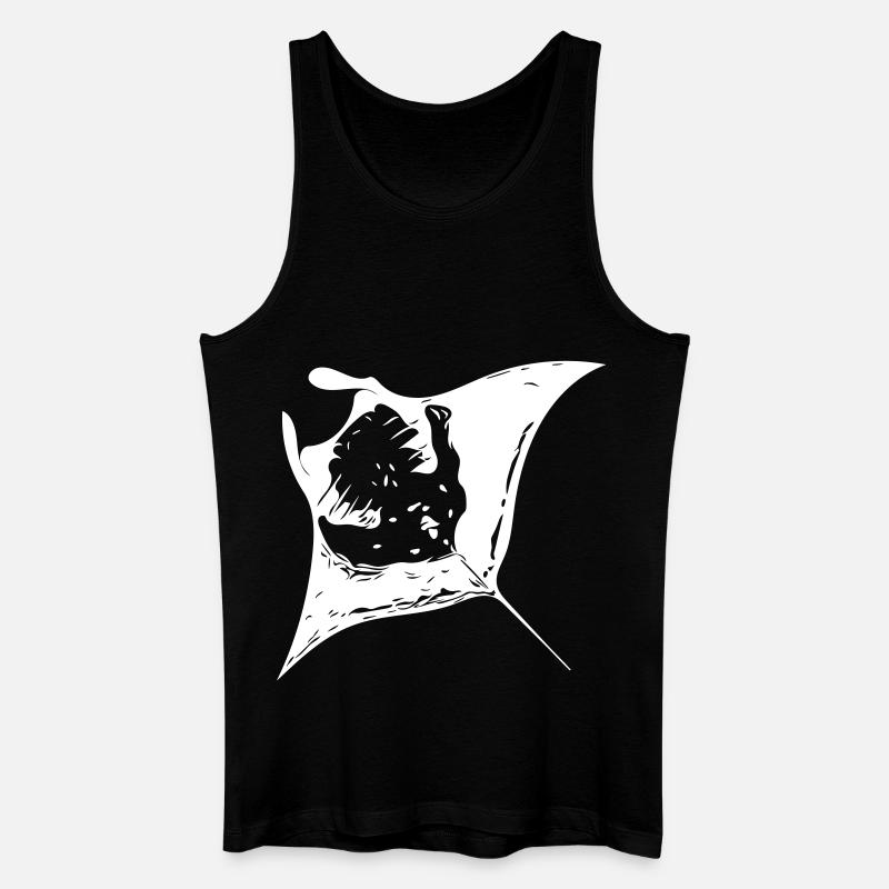 Manta Ray - Teufelsrochen - Männer Bio Tank Top - Schwarz