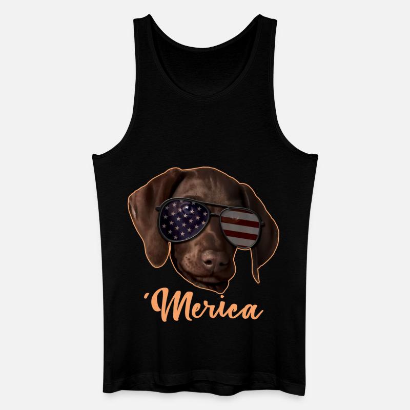 Merica Zeiger 4. Juli Geschenk - Männer Bio Tank Top - Schwarz